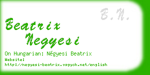 beatrix negyesi business card